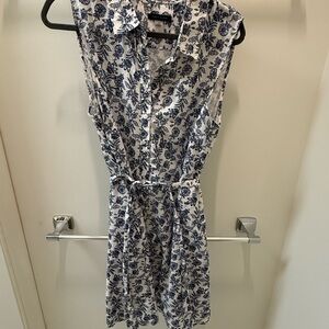 Tommy Hilfiger Blue and White Floral Mini Dress